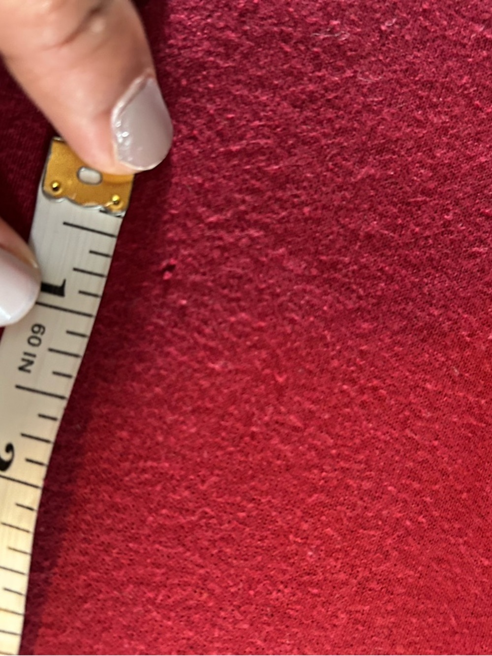 Red oversized fleece pullover sweatshirt - Picture 10 of 10